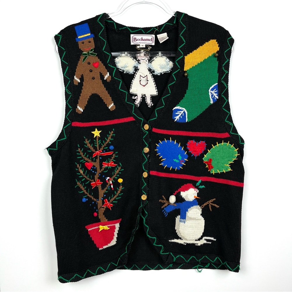Vintage Ugly Christmas Sweater Vest Size Medium